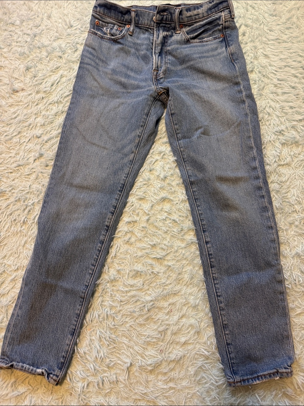 Abercrombie & Fitch slim Straight Leg Faded Blue Jeans 31x30 mens jeans